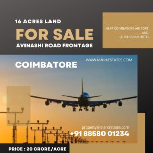 Land for Sale Avinashi Road, Coimbatore, 16 Acres at Neelambur