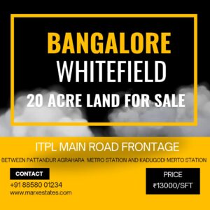 20 Acres Land for Sale Bangalore, ITPL Main Road, Whitefield,
