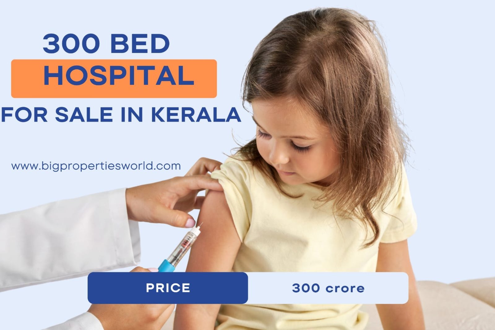 300 Bed Multi Speciality Hospital for Sale