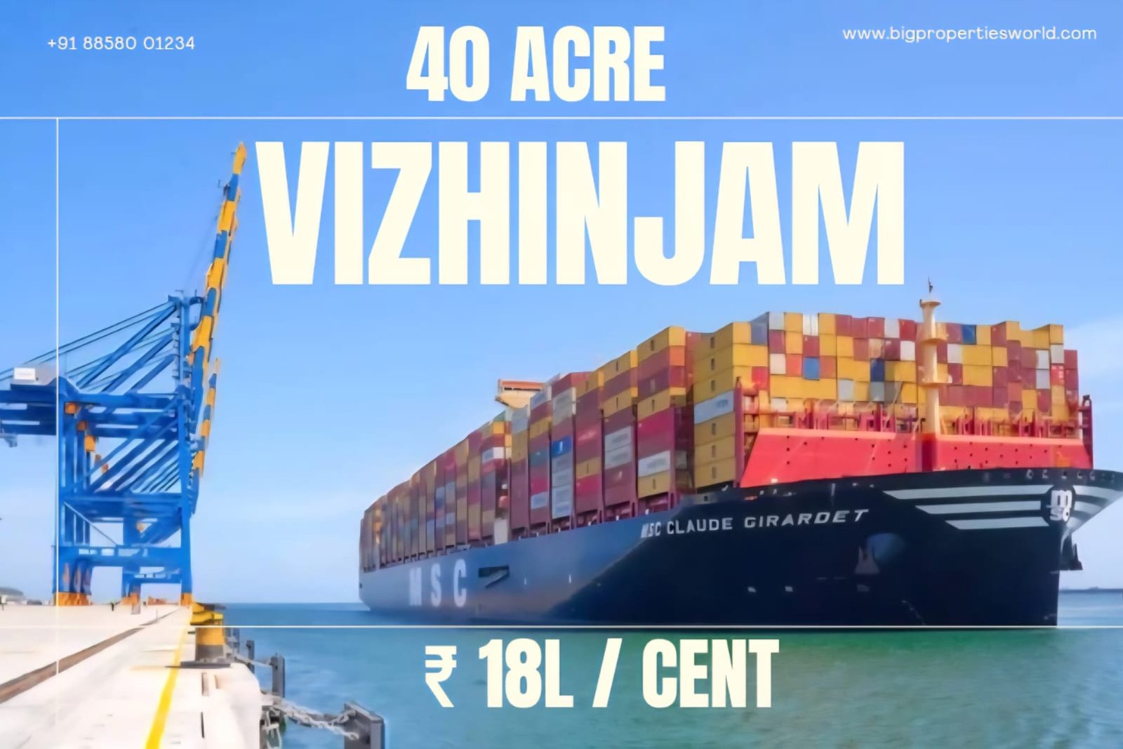 40 Acres for Sale Vizhinjam