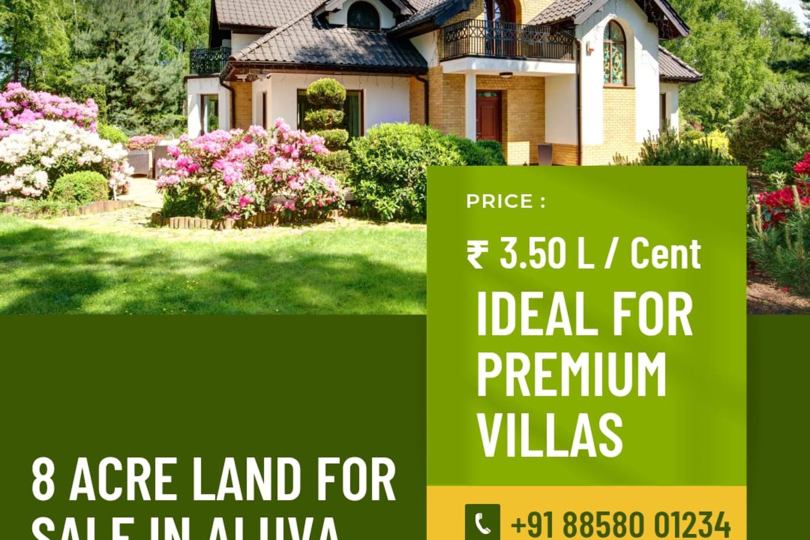 8 Acre Land for Sale Marampilly aluva