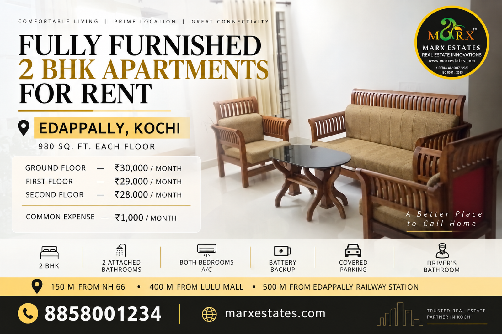 Apartment for Rent Edapally