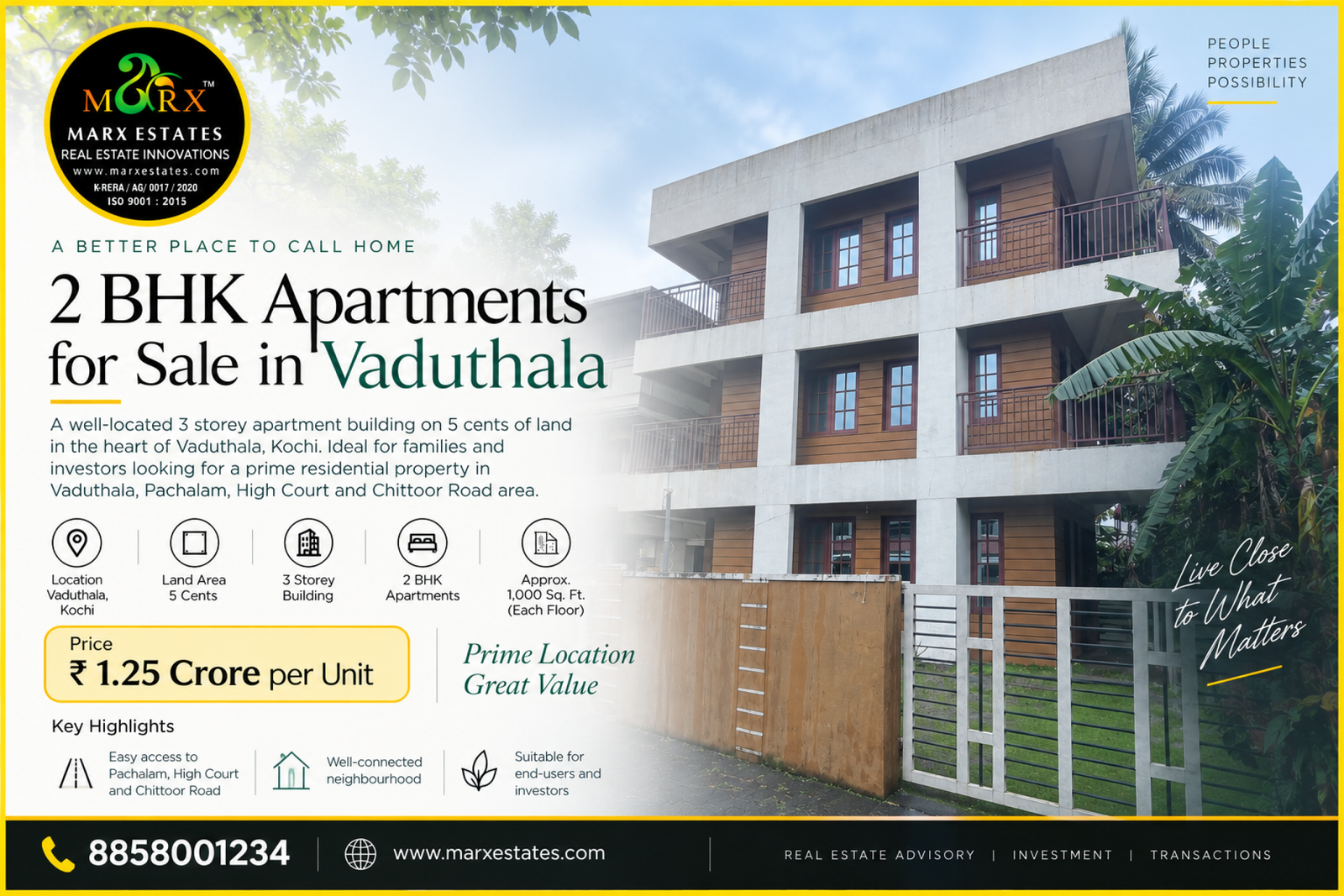 Apartment for sale Vaduthala