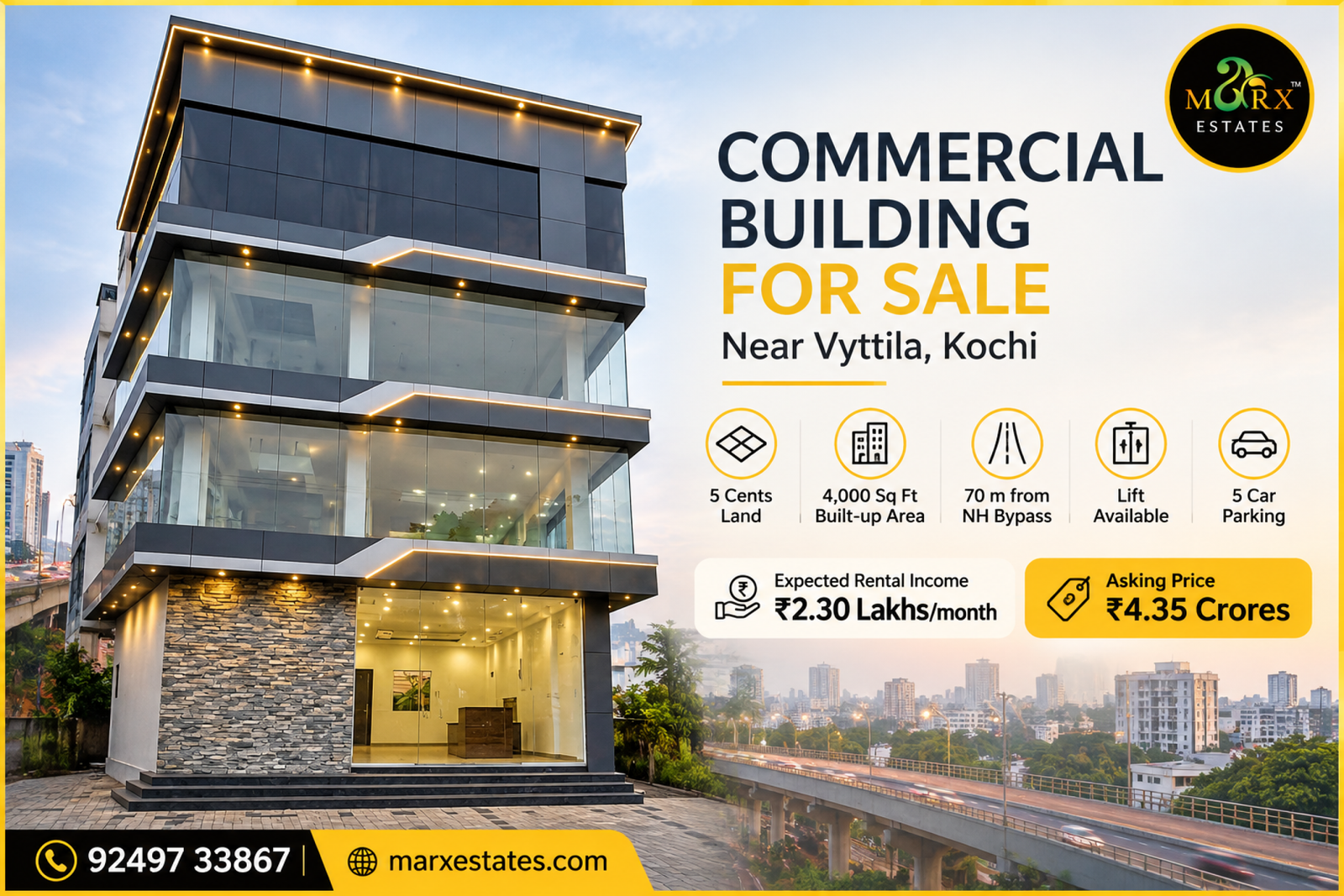 Commercial building for sale Vytilla