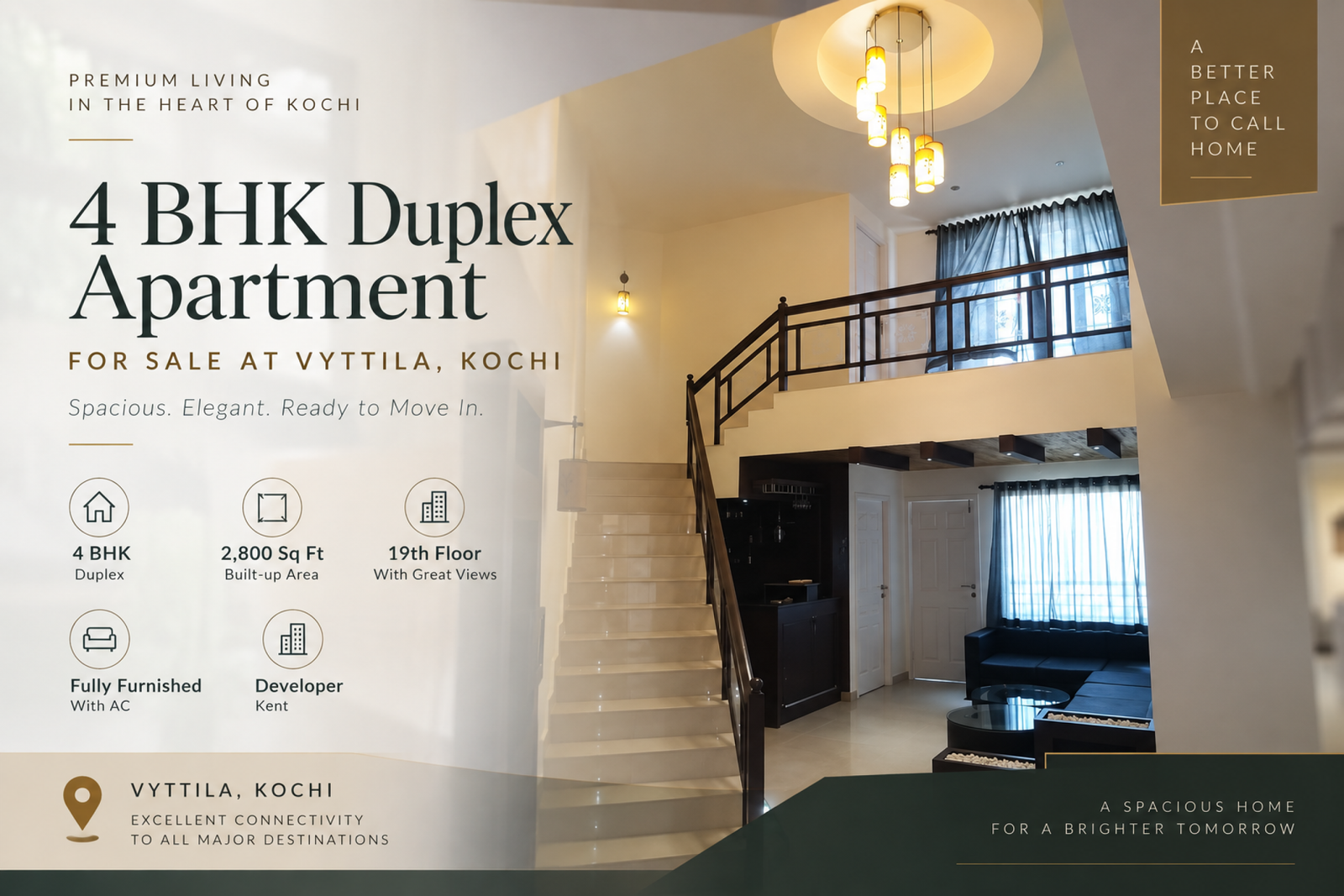Duplex apartment for Sale Vytilla Kochi