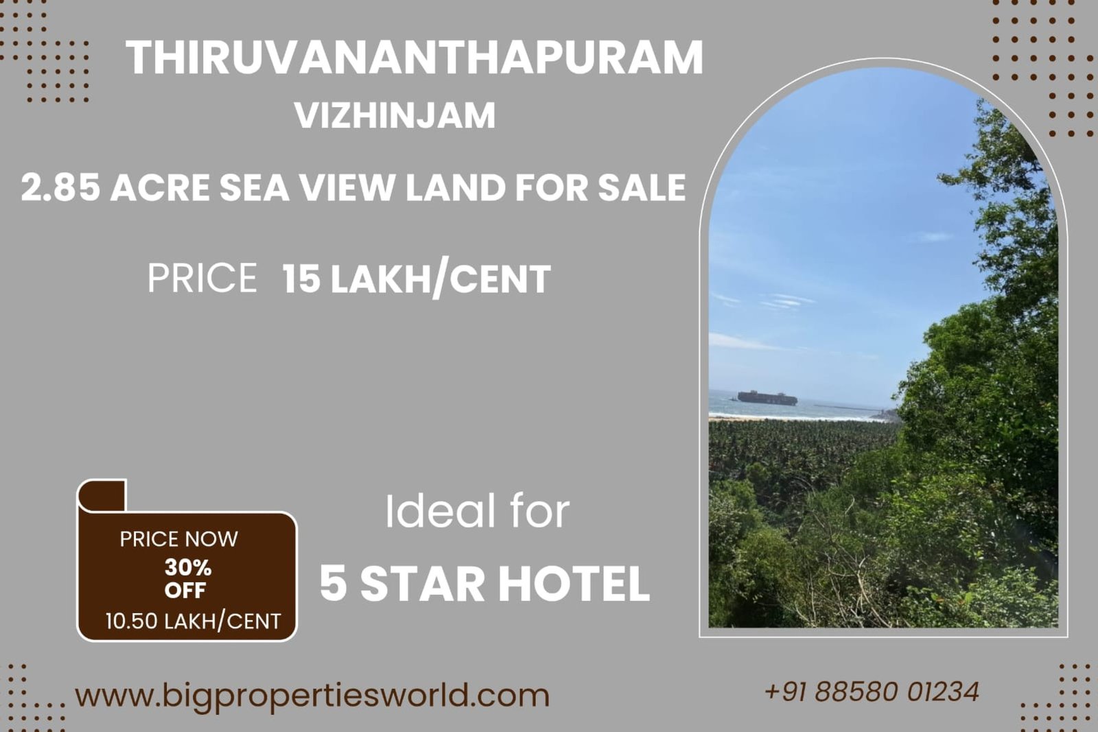 Seafacing property for Sale Vizhinjam